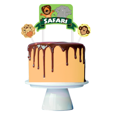 Produto Festcolor - KIT FESTA SAFARI ESPECIAL TOPO DE BOLO
