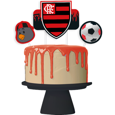 Produto Festcolor - KIT FESTA TIME FLAMENGO TOPO DE BOLO