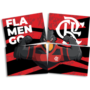 PAINEL 4 LÂMINAS FLAMENGO