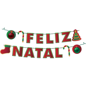 FAIXA DECORATIVA LETRAS FELIZ NATAL