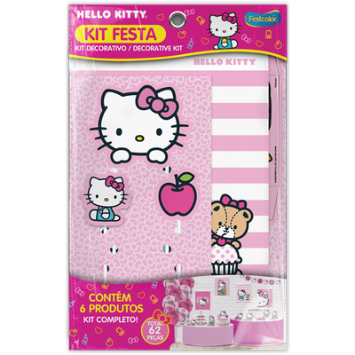 Produto Festcolor - KIT FESTA HELLO KITTY ROSA