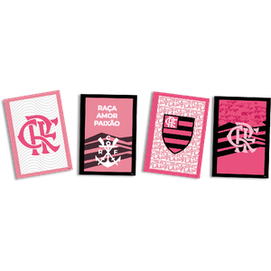 QUADROS DECORATIVOS FLAMENGO ROSA