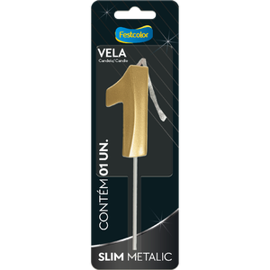 VELA SLIM METALLIC OURO N 1