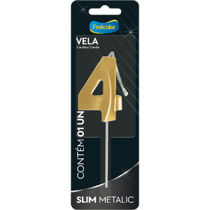 VELA SLIM METALLIC OURO N 4