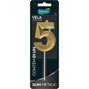 VELA SLIM METALLIC OURO N 5