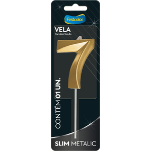 VELA SLIM METALLIC OURO N 7