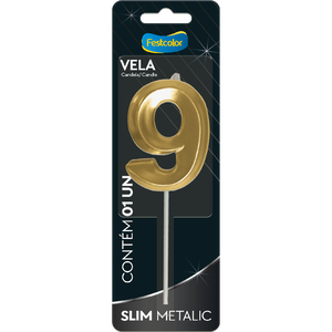 VELA SLIM METALLIC OURO N 9