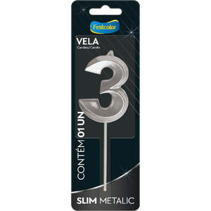 VELA SLIM METALLIC PRATA N 3