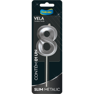 VELA SLIM METALLIC PRATA N 8