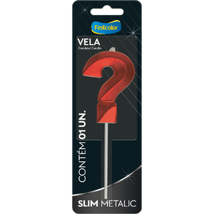 VELA SLIM METALLIC VERMELHA N ?