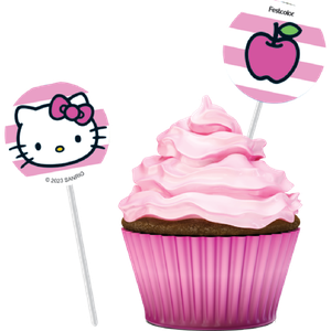 BANDEIRINHA PARA DOCINHOS HELLO KITTY ROSA