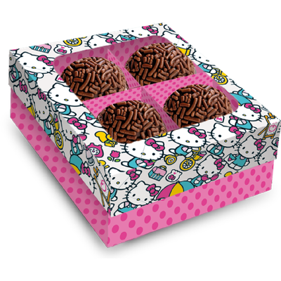 Produto Festcolor - CAIXA 4 BOMBONS HELLO KITTY ROSA