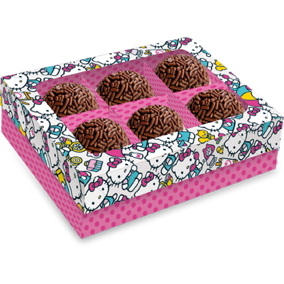 Produto Festcolor - CAIXA 6 BOMBONS HELLO KITTY ROSA