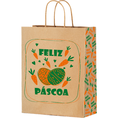 Produto Festcolor - SACOLA KRAFT PÁSCOA CENOURA