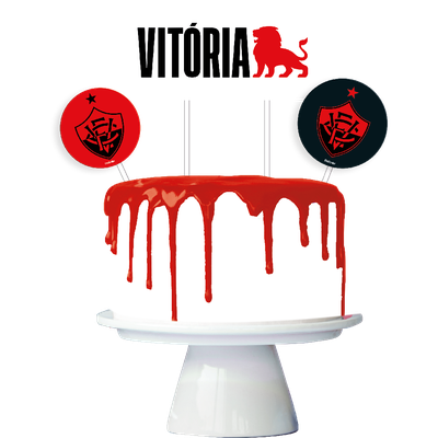 Produto Festcolor - KIT FESTA TIME VITÓRIA TOPO DE BOLO