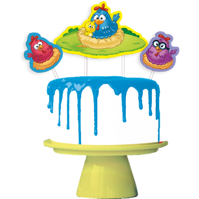 Produto Festcolor - KIT FESTA GALINHA PINTADINHA TOPO DE BOLO
