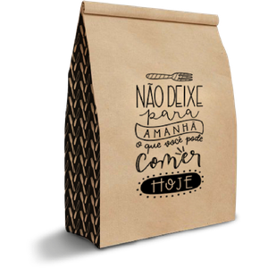 SACO DELIVERY KRAFT M 29X24X12 NAO DEIXE PARA AMANHA