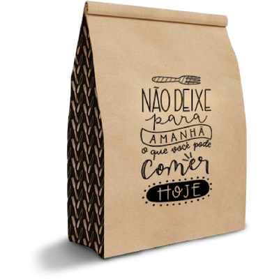 Produto Festcolor - SACO DELIVERY KRAFT M 29X24X12 NAO DEIXE PARA AMANHA