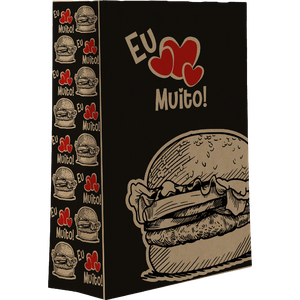 SACO DE PAPEL DELIVERY HAMBURGUER PRETO