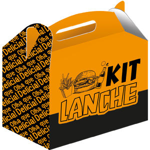 CAIXA KIT LANCHE AMARELO