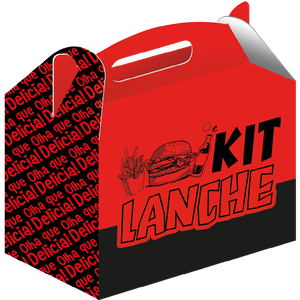 CAIXA KIT LANCHE VERMELHO