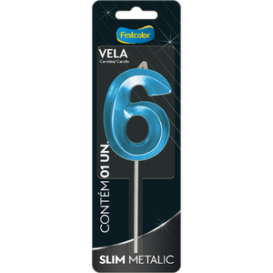 VELA SLIM METALLIC AZUL N 6