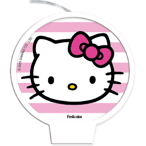 VELA PLANA HELLO KITTY ROSA