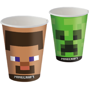 COPO PAPEL 200ML MINECRAFT