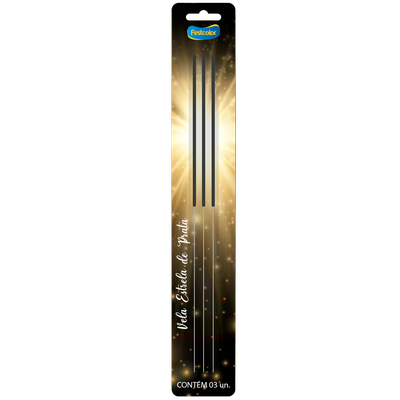 Produto Festcolor - VELA ESTRELA DE PRATA 25 CM