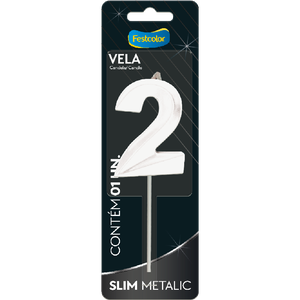 VELA SLIM METALLIC BRANCO N° 2