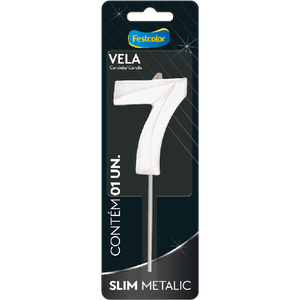 VELA SLIM METALLIC BRANCO N° 7