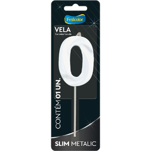 VELA SLIM METALLIC BRANCO N° 0