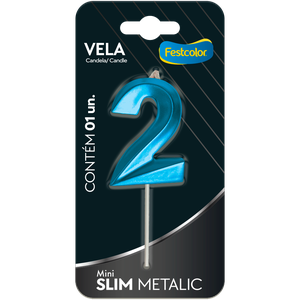 VELA MINI SLIM METALLIC AZUL N 2