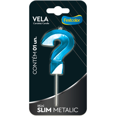 Produto Festcolor - VELA MINI SLIM METALLIC AZUL N ?