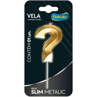 Produto Festcolor - VELA MINI SLIM METALLIC OURO N ?