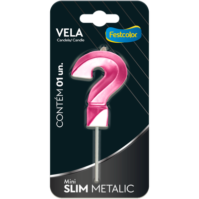 Produto Festcolor - VELA MINI SLIM METALLIC PINK N ?