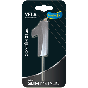 VELA MINI SLIM METALLIC PRATA N 1