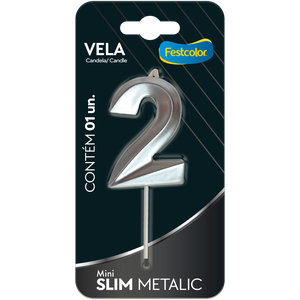 VELA MINI SLIM METALLIC PRATA N 2