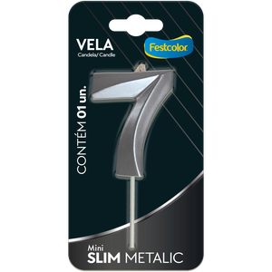 VELA MINI SLIM METALLIC PRATA N 7