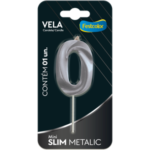 VELA MINI SLIM METALLIC PRATA N 0