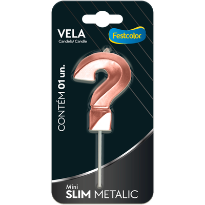 Produto Festcolor - VELA MINI SLIM METALLIC ROSE GOLD N ?
