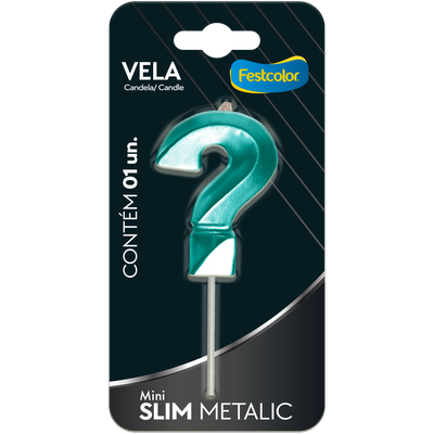 Produto Festcolor - VELA MINI SLIM METALLIC TIFFANY N ?