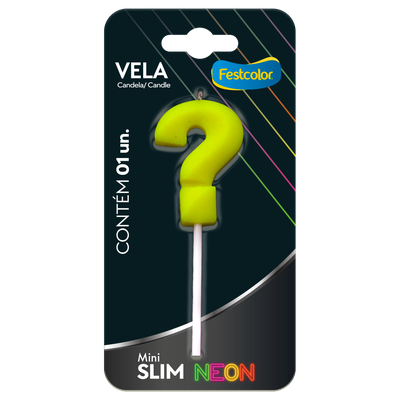 Produto Festcolor - VELA MINI SLIM NEON AMARELA N ?