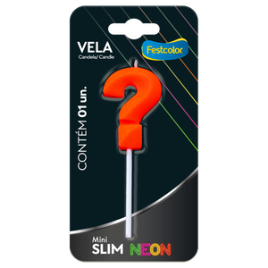 VELA MINI SLIM NEON LARANJA N ?