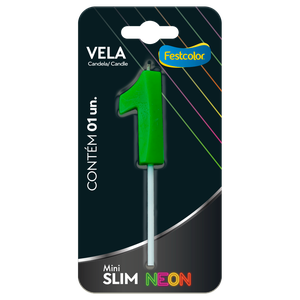 VELA MINI SLIM NEON VERDE N 1