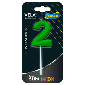 VELA MINI SLIM NEON VERDE N 2
