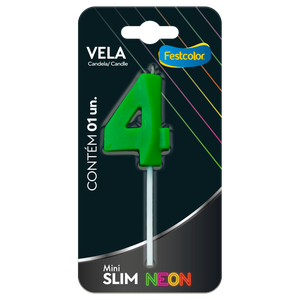 VELA MINI SLIM NEON VERDE N 4