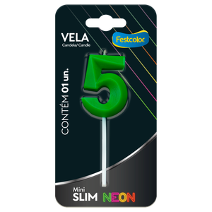 VELA MINI SLIM NEON VERDE N 5
