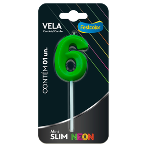 VELA MINI SLIM NEON VERDE N 6