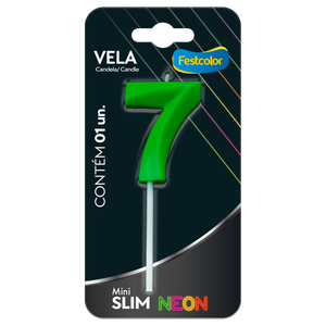 VELA MINI SLIM NEON VERDE N 7